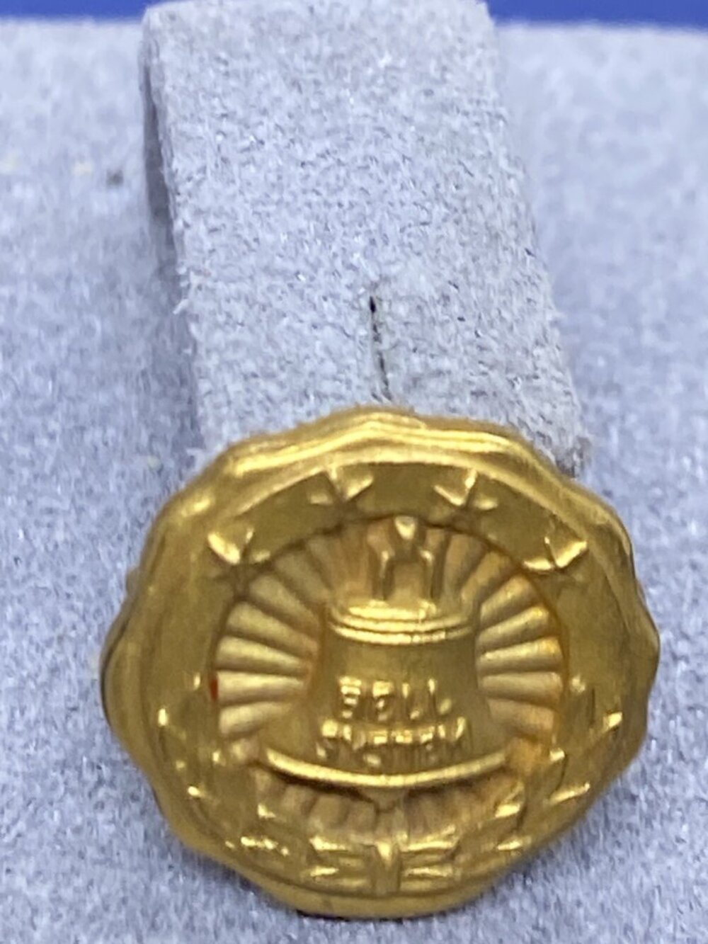 Vintage Bell System 20 Year Employee Service Award Pin 1/20 10K GF Leavens